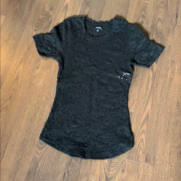 Aritzia Babaton Stretch Lace Short Sleeve T-Shirt - Picture 1 of 2